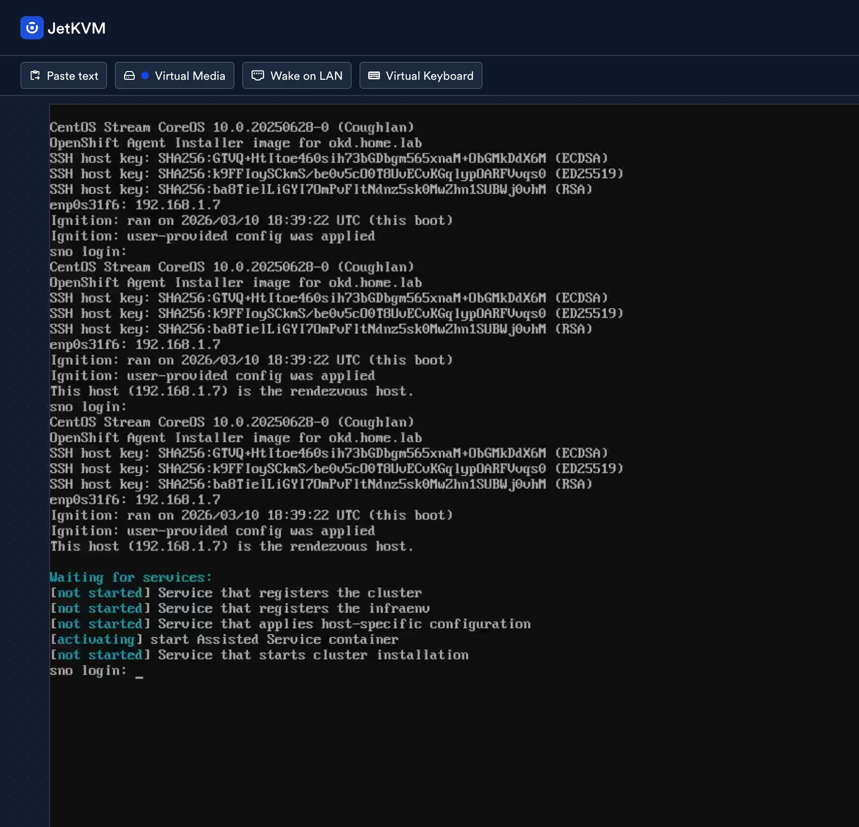 Agent services activating — waiting for cluster registration and host validation